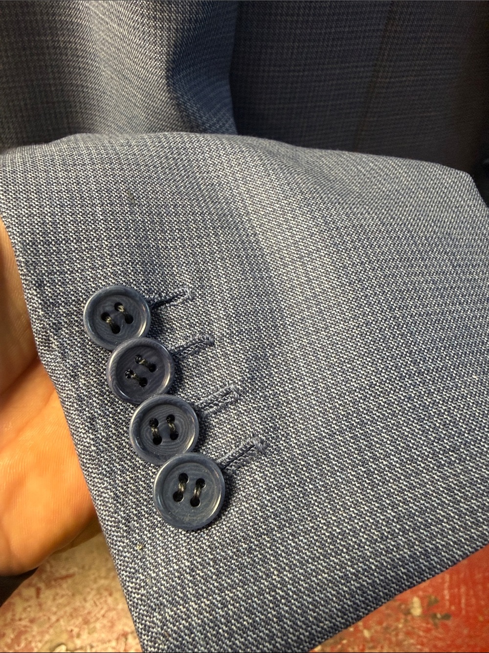 Canali Men's Blue Two-Button Wool Blend Suit - Picture 2 of 5